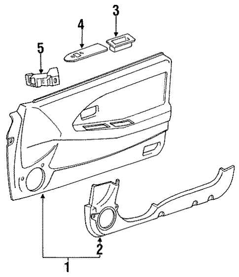 Interior Trim - Door for 1993 Toyota MR2 #0