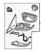 51165A3DCF6 - Body: Mirror Assembly for BMW: 430i Gran Coupe, 430i xDrive Gran Coupe, M440i Gran Coupe, M440i xDrive Gran Coupe Image