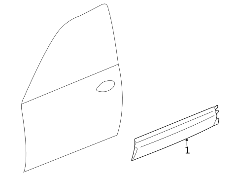 Exterior Trim - Front Door for 2005 Buick Rainier #0