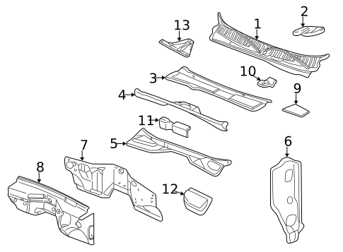 Cowl for 2007 Chevrolet Silverado 1500 Classic #2