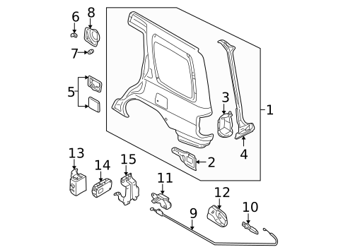Fuel Door for 2002 Nissan Pathfinder #0