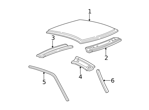 Roof & Components for 1998 Ford F-250 #1
