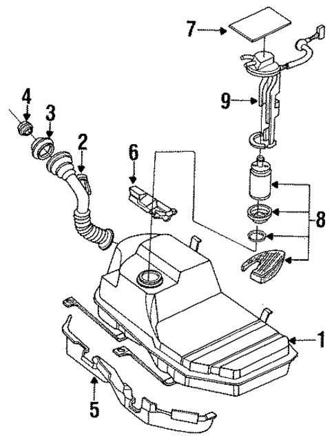Fuel System Components for 1993 Nissan 240SX #0