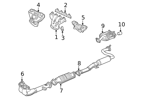 Exhaust Manifold for 1998 Acura Integra #1