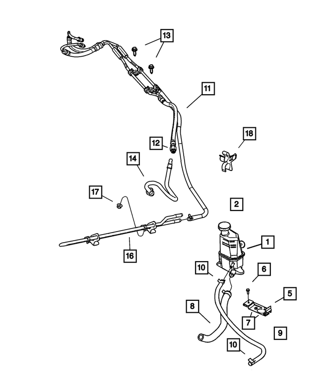 4772682AB - Steering: Power Steering Hose for Mopar Image