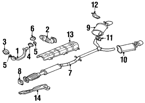 Exhaust Components for 2002 Oldsmobile Aurora #0