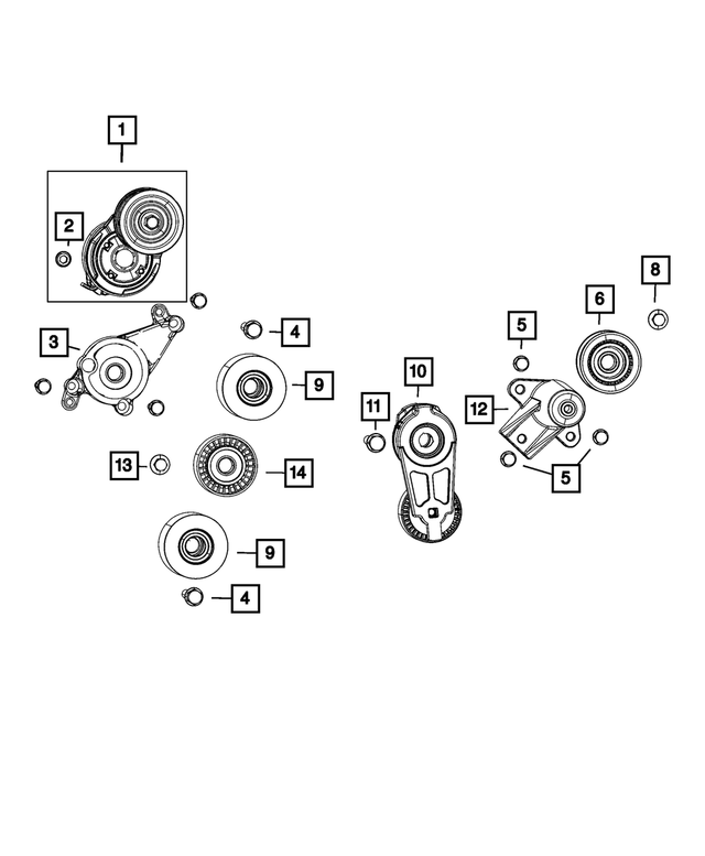 53011557AA - Cooling: Idler Pulley for Mopar Image image