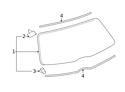 Glass - Lift Gate for 2014 Toyota Yaris #0
