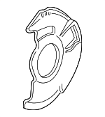 45256S01000 - : Splash Shield for Honda: Civic, Civic del Sol Image