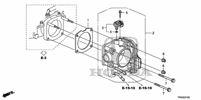 Throttle Body (V6) (1) for 2012 Honda Crosstour #0