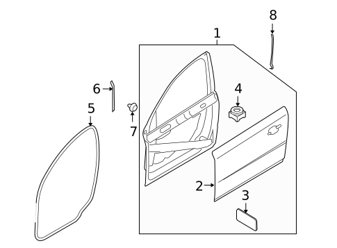 Door & Components for 2013 Volvo XC60 #0
