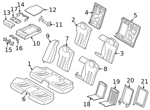 Rear Seat Components for 2019 BMW 650i Gran Coupe #0