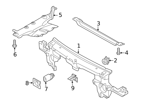 Radiator Support for 2015 Volkswagen Touareg #0