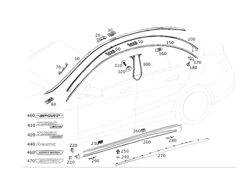 Outside Attachment Parts for 2017 Mercedes-Benz CLA 250 #0