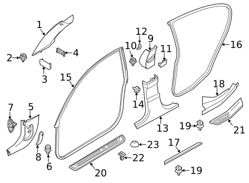 Interior Trim - Pillars for 2015 BMW 650i Gran Coupe #0
