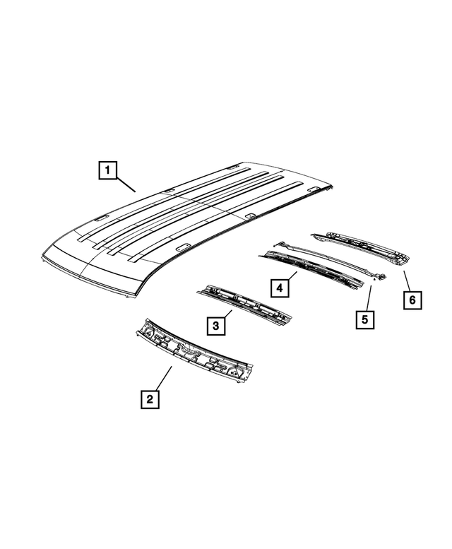 68259295AA - : Roof Panel for Mopar Image