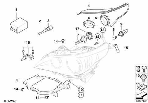 Headlight for 2005 BMW 525i #0