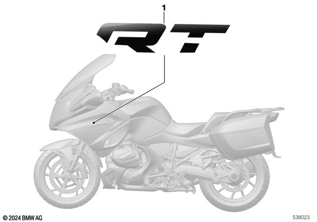 51145A738A8 - Body Equipment: Logotype Side Trim Panel Upper Right - 23 for BMW-Motorrad Image