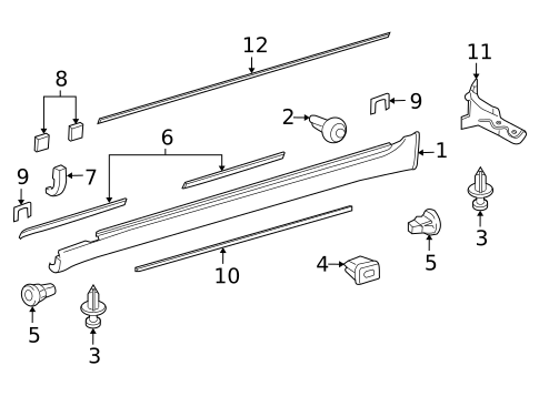Exterior Trim - Pillars for 2008 Lexus LS600h #0