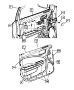 5PF131X9AH - Interior Trim: Front Door Panel, Left for Dodge: Charger Image