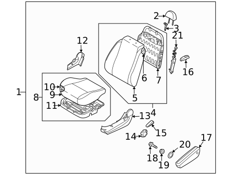 Front Seat Components for 2011 Chevrolet Aveo5 #0