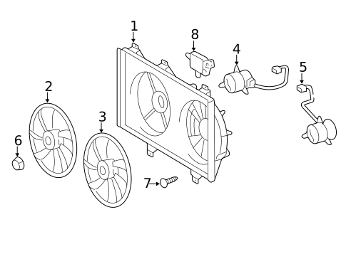 Cooling Fan for 2013 Lexus ES350 #0