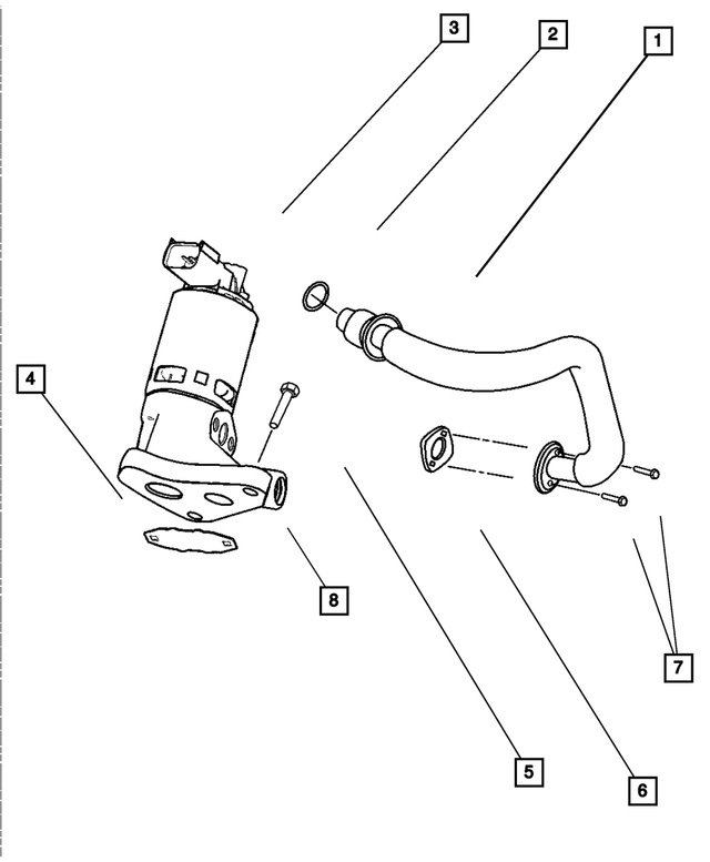 53032853AC - Emission Controls: Egr Tube for Mopar Image