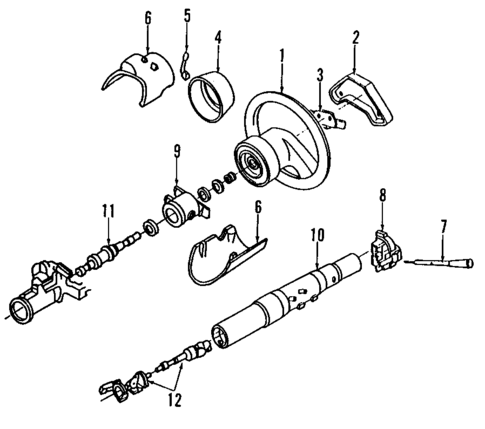 Steering Column for 1991 Mazda Navajo #0