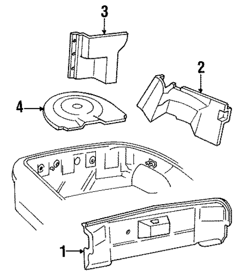 Interior Trim - Rear Body for 1991 Buick Reatta #1