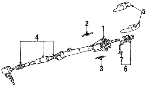 Steering Column Assembly for 1995 Isuzu Rodeo #0
