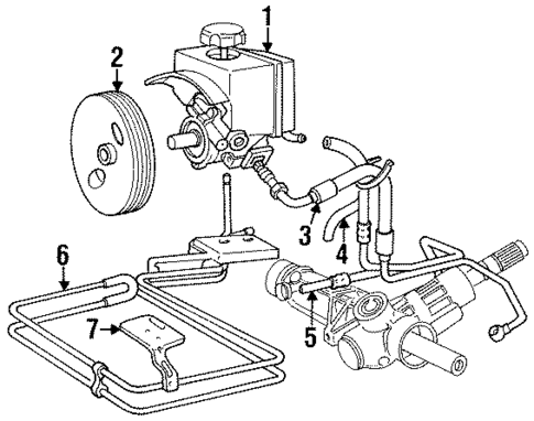 Pump & Hoses for 1997 Volvo V90 #0