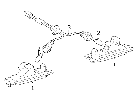 License Lamps for 2003 Lexus SC430 #0