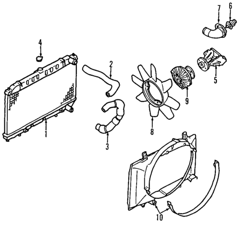 Radiator & Components for 1997 Nissan 240SX #1