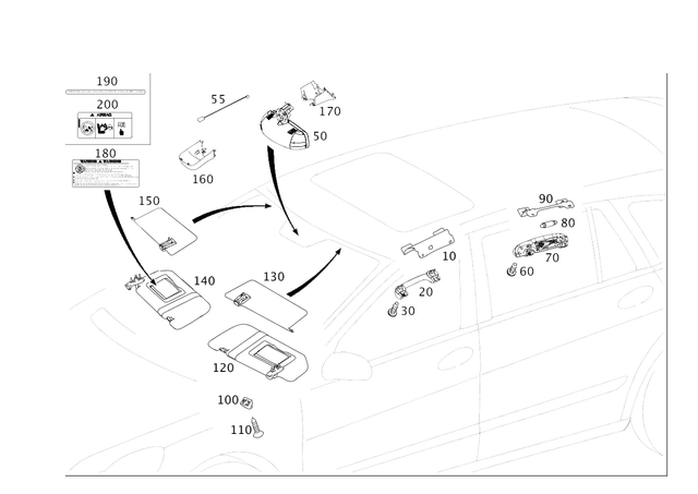 8175901 - Covering and Lining: Information Label for Mercedes-Benz Image image