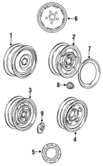 4284456 - Suspension: Trim Ring for Chrysler: Town &amp; Country | Dodge: Caravan, Dakota, Grand Caravan, Ramcharger Image