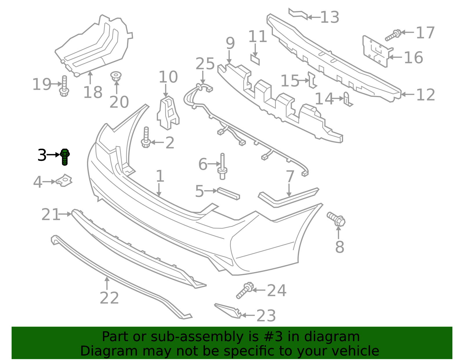 2001-2026 Hyundai License Plate Bracket Bolt 86593-38000 | QuirkParts