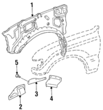 9046707132 - : Inner Seal Clip for Lexus: LX450 Image