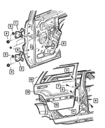 55135575AF - Doors and Related Parts: Door Half Hinge, Left for Mopar Image
