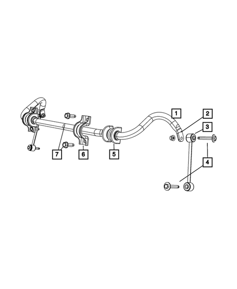 Front Stabilizer Bar for 2009 Jeep Commander #0