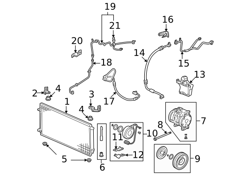 Condenser, Compressor & Lines for 2011 Acura MDX #0