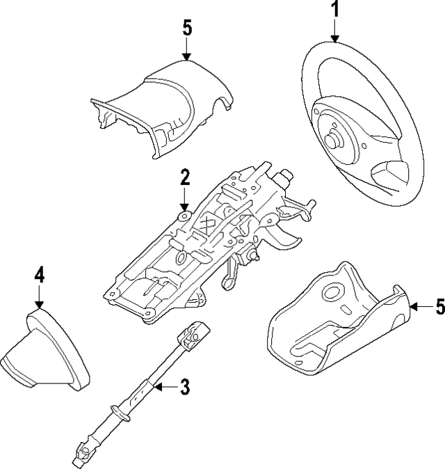 DE9Z3600BB - : Wheel Assembly Steering for Ford Image