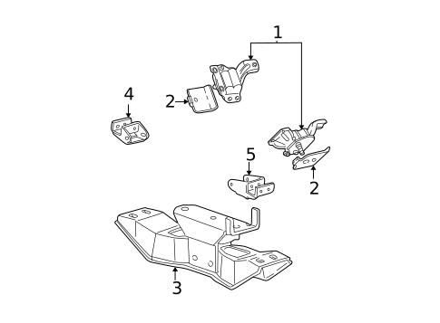 Engine & Trans Mounting for 2003 Ford Mustang #0