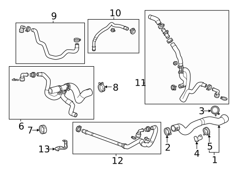 Radiator Hoses for 2020 Cadillac CT4 #0