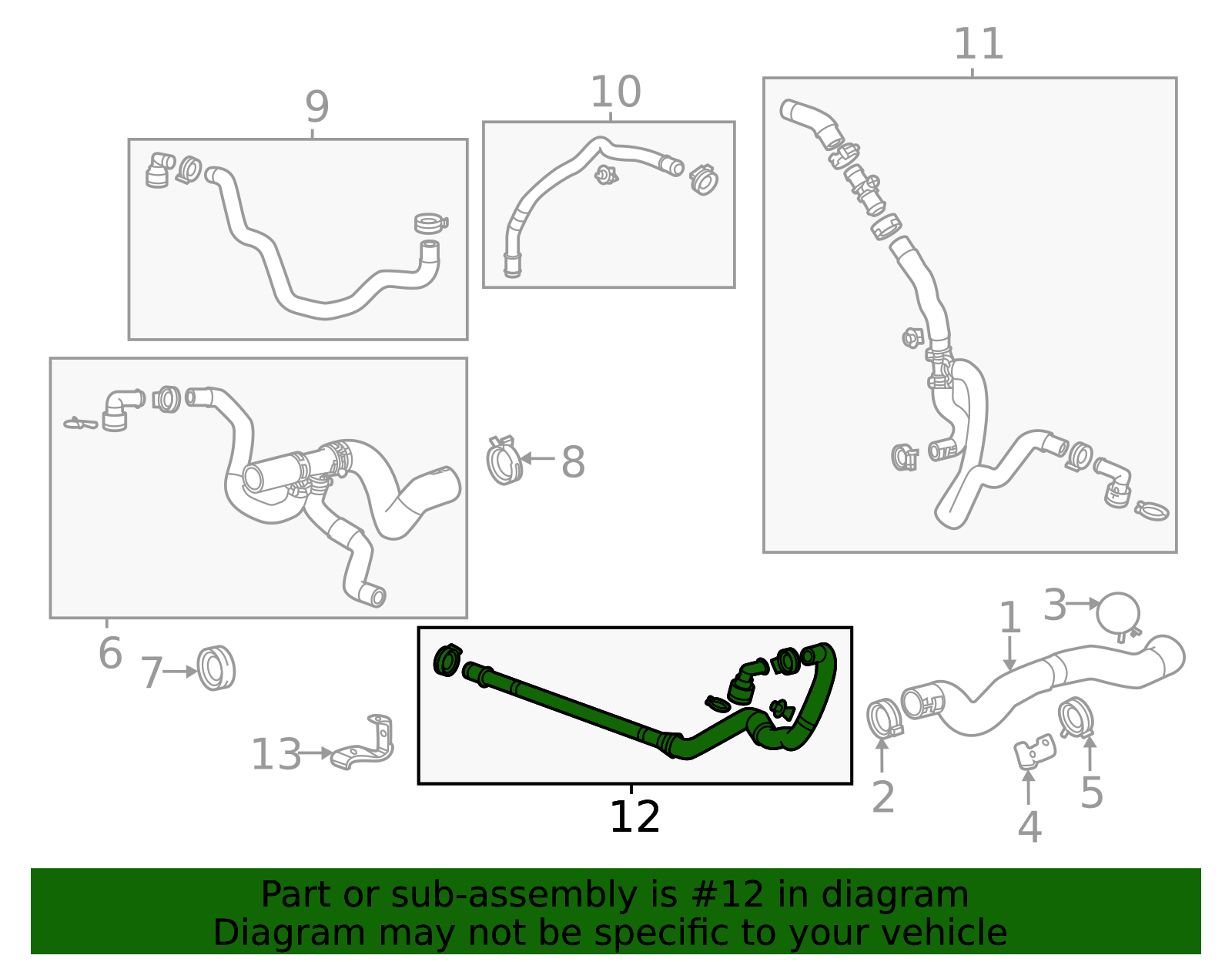 2020-2025 Cadillac CT4 Auxiliary Radiator Outlet Pipe 84697658 ...