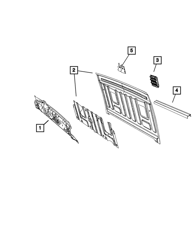 68518549AA - Body Sheet Metal Except Doors: Cab Back Reinforcement for Mopar Image