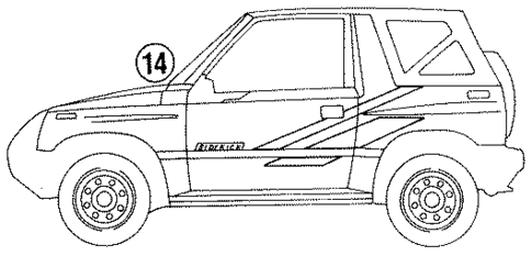 Stripe Tape for 1994 Suzuki Sidekick #0