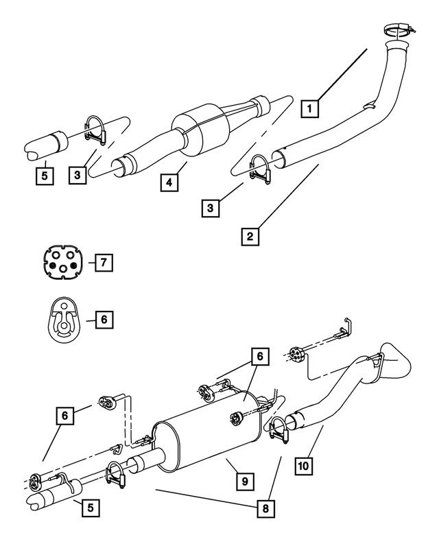 52121600AA - Exhaust: Exhaust Pipe for Mopar Image image