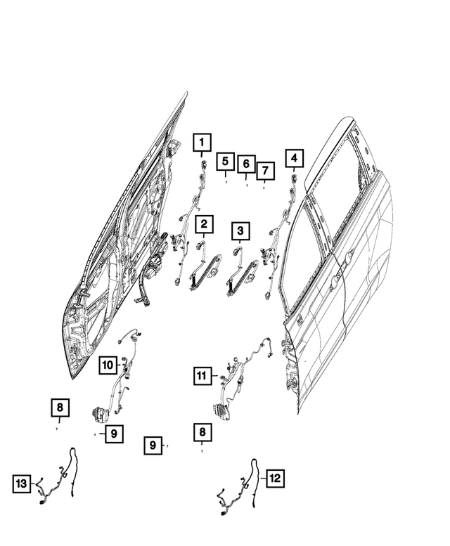 68355056AB - Electrical: Sliding Door Right Wiring for Mopar Image image