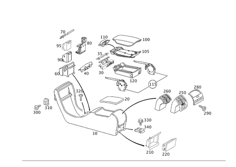 Housing with Tray for 2002 Mercedes-Benz CL55 AMG #0