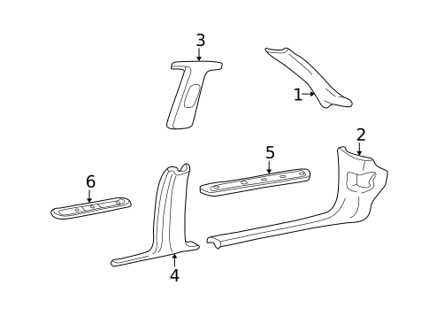 Interior Trim - Pillars for 2010 Lincoln Town Car #0